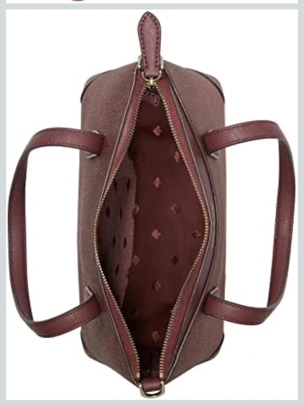 Kate Spade NWT Shimmy glitter deep plum medium satchel crossbody
